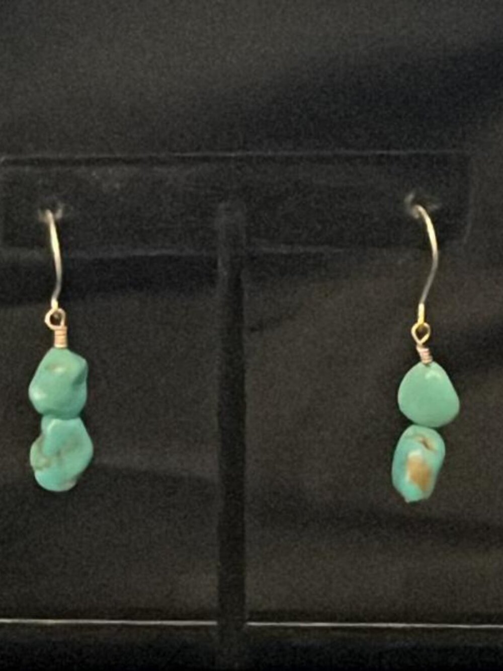 2 Turquoise Chip Earrings